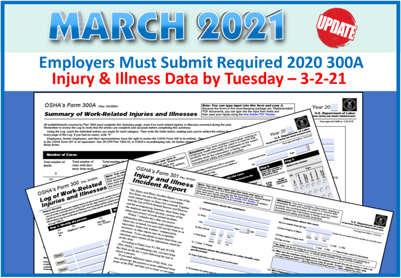 Employers Must Submit Injury & Illness Data by March 2nd